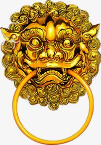 狮子门环中国风复古门环企业文化装饰高清图片
