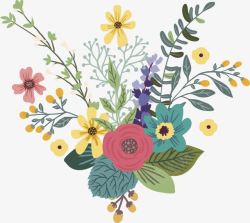花卉边框创意优惠券水彩花卉装饰高清图片