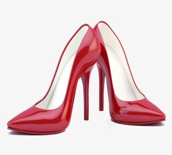 渲染图红色女鞋高清图片
