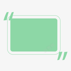 手绘绿色矩形边框矢量图素材