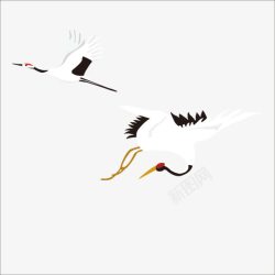 重阳白鹤素材