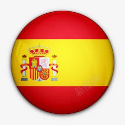 国旗对西班牙世界标志图标图标
