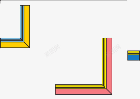 几何元素png免抠素材_88icon https://88icon.com banner素材 几何图形 彩色 直角