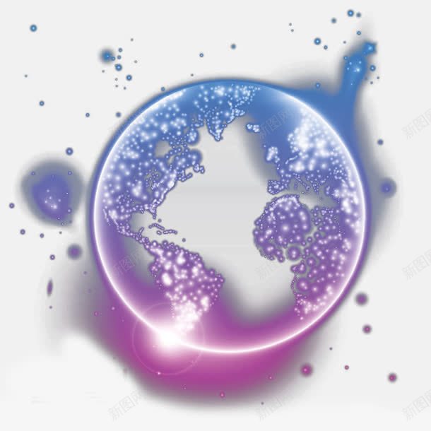 地球光效png免抠素材_88icon https://88icon.com 光效 光晕 光点 地球 紫色 背景素材 装饰