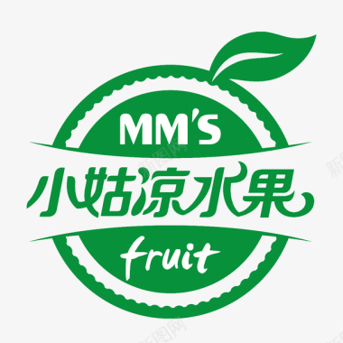 果园标志小姑凉水果logo图标图标