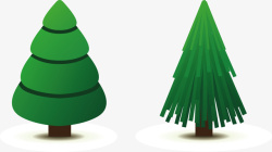冬季松树矢量图素材