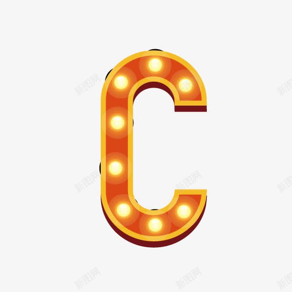 数字字母字母C霓虹灯字体png免抠素材_88icon https://88icon.com 字母C 数字字母 霓虹灯字体