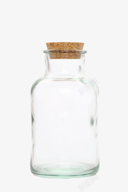塞着瓶口的广口瓶实物素材