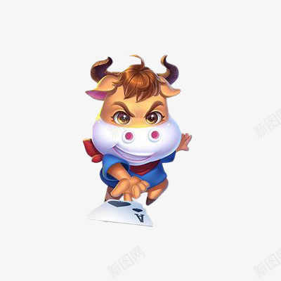 你是一只与众不同的牛png免抠素材_88icon https://88icon.com 卡通黄牛 地主 棋牌 牛 牛吉祥物 生肖 老黄牛