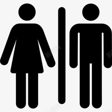 女人时间厕所图标图标