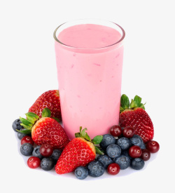 水果奶昔蓝莓酸奶高清图片