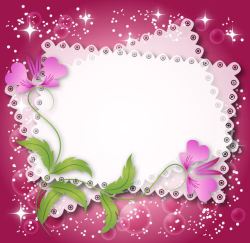鲜花与星光图片梦幻星光鲜花边框高清图片