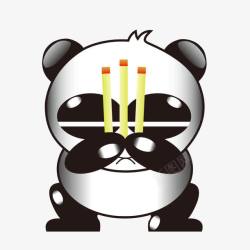 卡通香火熊猫烧香高清图片