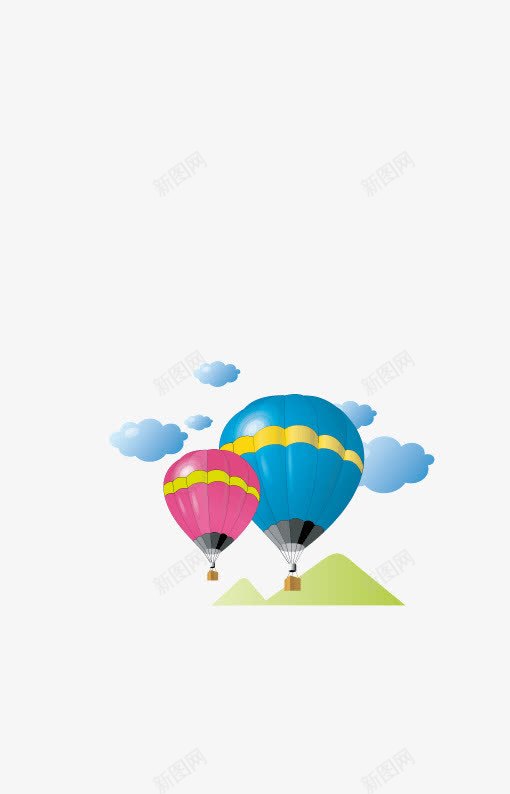卡通童趣热气球装饰图png免抠素材_88icon https://88icon.com 云朵 卡通童趣 可爱 小清新 热气球 背景装饰图