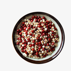 杂粮薏米一碟薏米与红豆混合的效果图高清图片