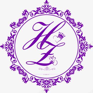 紫色彩球婚礼logo图标图标