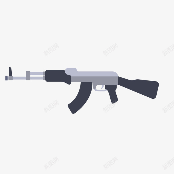 AK47步枪案矢量图ai免抠素材_88icon https://88icon.com 军事 卡通 建军 建军节 战略 手绘 步枪 武器 武器库 矢量图 线条 解放军武器 质感