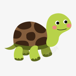 绿色的乌龟卡通可爱绿色的乌龟矢量图高清图片
