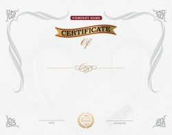 资格证书模板精美欧式花纹证书高清图片