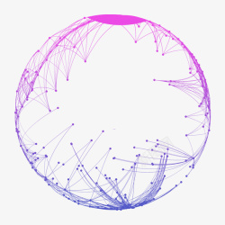 网格球体紫色渐变创意网格球体图标高清图片