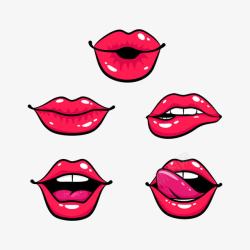 女人的唇舌头舔唇高清图片