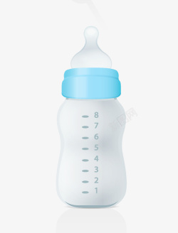 刻度奶瓶宝宝奶瓶手绘图案高清图片
