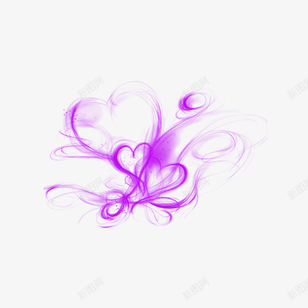 紫色爱心光效元素png免抠素材_88icon https://88icon.com 光效 光束 唯美 时尚 爱心光效 紫色 紫色光