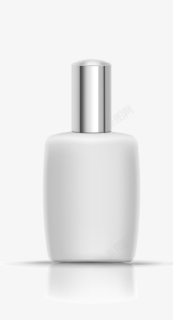 银色盖子化妆品白色瓶子手绘图高清图片