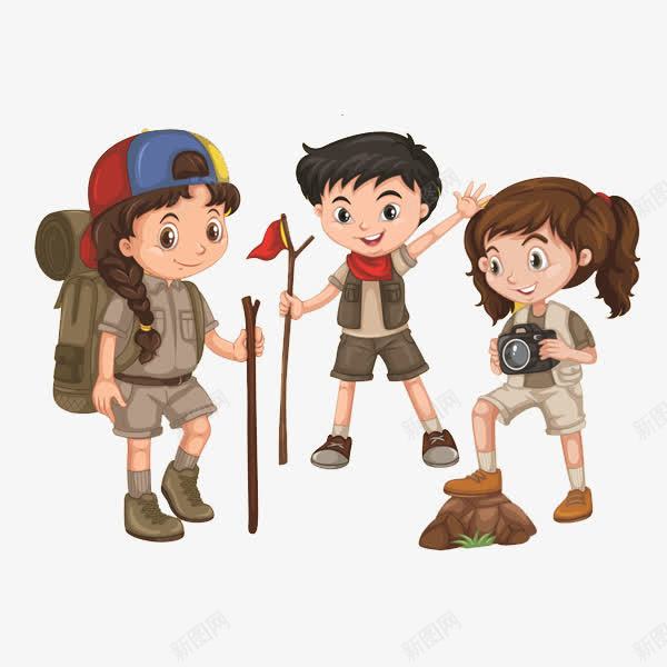 探险的孩子png免抠素材_88icon https://88icon.com 儿童 军旅 卡通 女孩 孩子 手绘 探险 旅行 男孩 背包