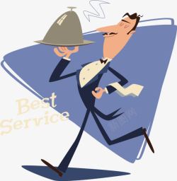餐厅海报人物矢量图素材
