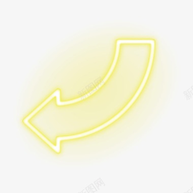 装饰图黄色LED灯效果箭头图标图标