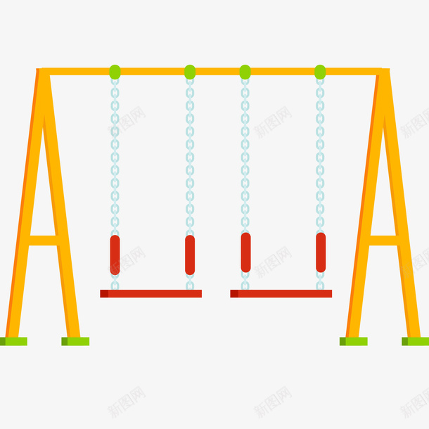 彩色秋千矢量图ai免抠素材_88icon https://88icon.com 儿童公园 卡通秋千 彩色秋千免抠PNG 游乐园 秋千 设施 矢量图