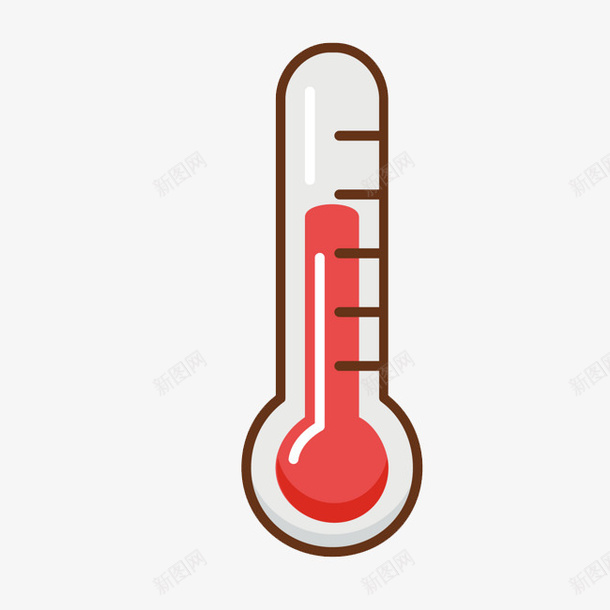 夏季室内温度计psd免抠素材_88icon https://88icon.com 刻度 商务 室内温度 扁平化 柱形 测量 温度计 红色 线稿