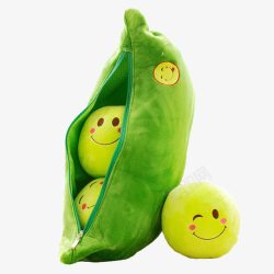 豌豆荚豌豆抱枕毛绒玩具高清图片