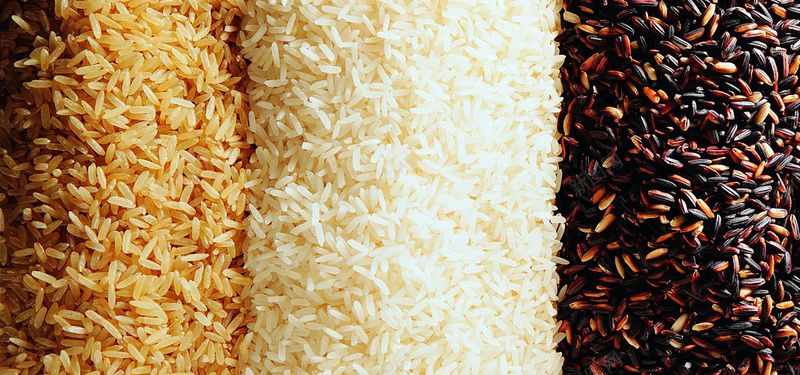 糙米白米大米黑米粗粮杂粮背景摄影图片