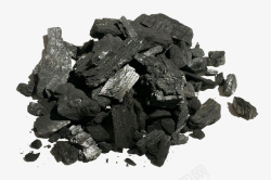 易燃物小碎块木炭黑黑碳高清图片
