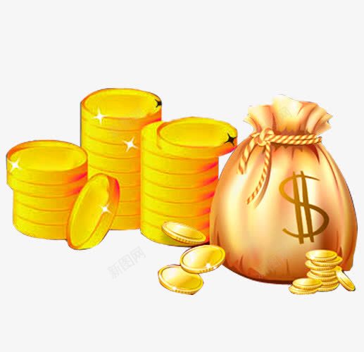 钱袋金币png免抠素材_88icon https://88icon.com 促销活动 免费领取 奖品 活动奖品 节日活动 赠品 赠品区 赠品图 金币 金袋子 钱袋