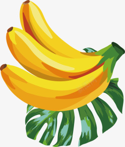 手绘热带水果香蕉矢量图素材