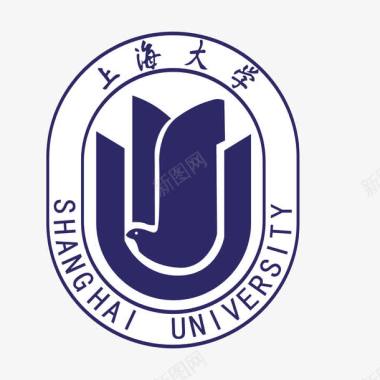 上海天际线上海大学校徽logo矢量图图标图标