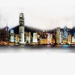 香港夜景元素素材