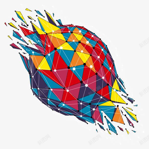 彩色几何碎片元素图案矢量图ai免抠素材_88icon https://88icon.com 不规则 不规则碎片 几何 多边形 抽象 球形 碎片 立体 紫色 红色 耀眼 蓝色 矢量图