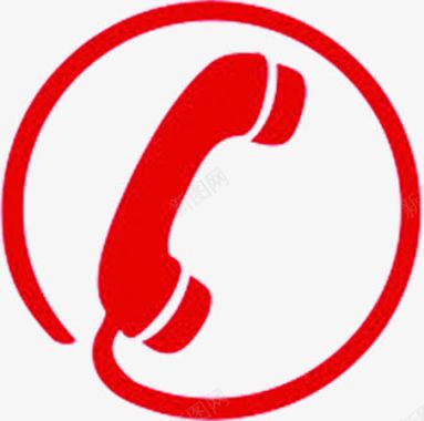 红色麋鹿红色线条电话图标图标