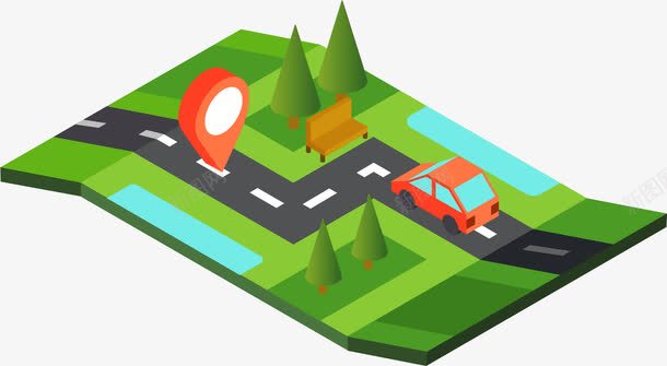 道路勘察定位导航地图图标图标