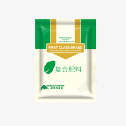 肥料包装袋透明png绿色简约肥料包装袋高清图片