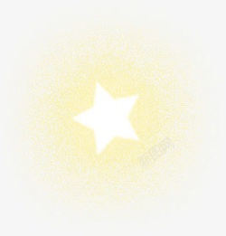 发光五角星素材散发着黄色光效的星星高清图片