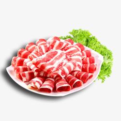 生菜卷羊肉卷高清图片