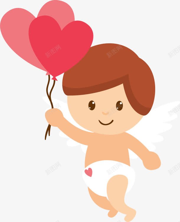 情人节拿着气球的娃娃png免抠素材_88icon https://88icon.com 情人节 拿着气球的娃娃 爱心气球 爱情 笑脸 红色爱心