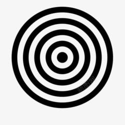 黑色矩形圆形图标靶子高清图片