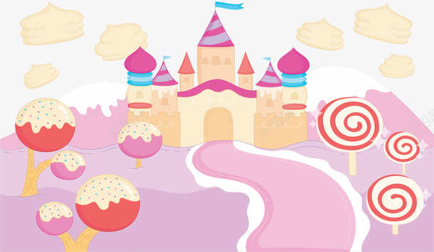 卡通糖果蛋糕城堡矢量图ai免抠素材_88icon https://88icon.com 儿童节 儿童节糖果 卡通糖果 城堡蛋糕 矢量png 矢量图 糖果雨 蛋糕