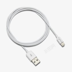 缠绕白色数据线素材